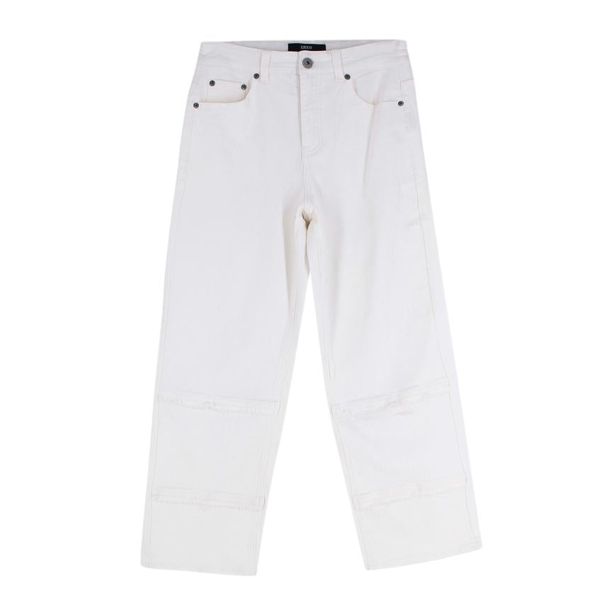 Erderm X Universal Standard White Patchwork Jeans