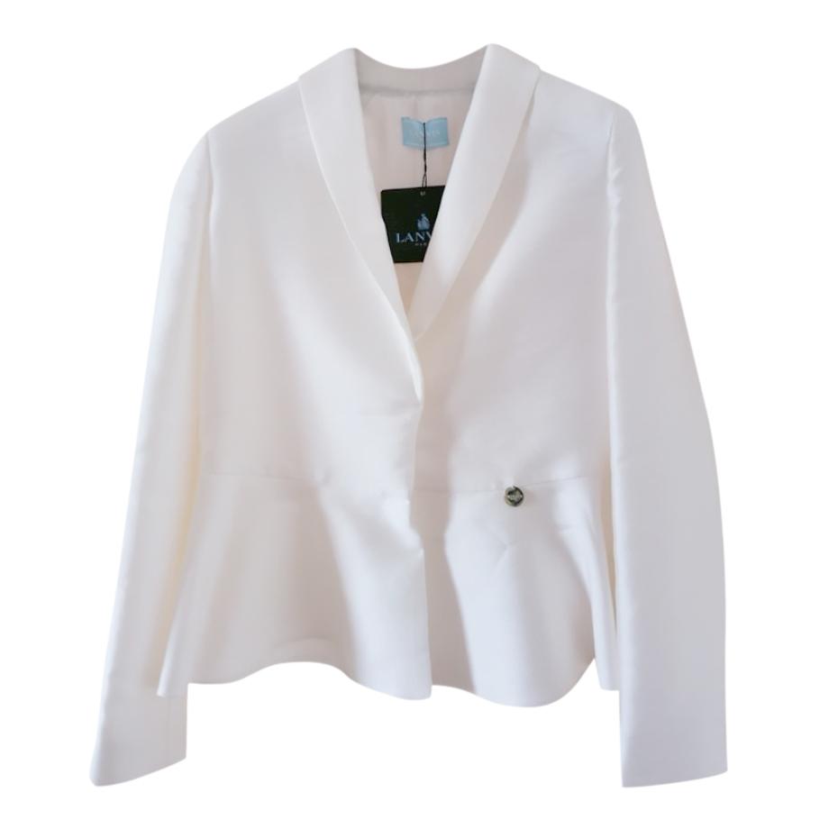 Lanvin Kids 10Y Ivory Peplum Jacket