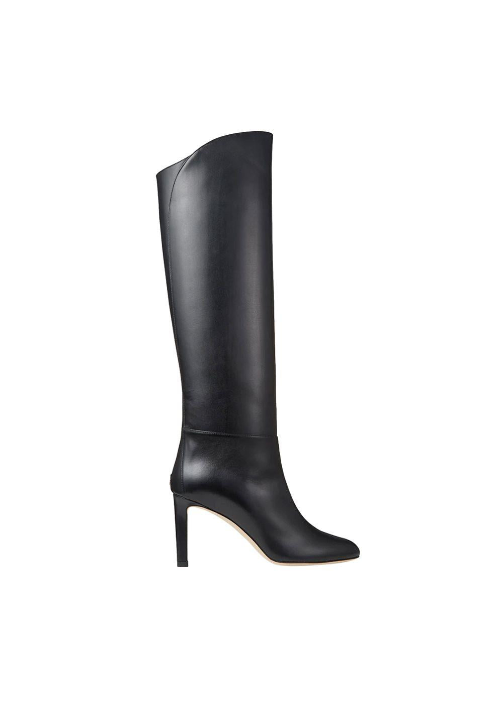 Karter 85 Black Calf Leather Knee-High Boots