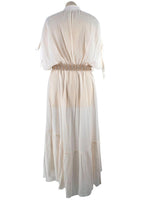 Zimmerman White Sheer Freja Midi Shirt Dress
