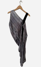 Zero + Maria Cornejo peacock asymmetric dress