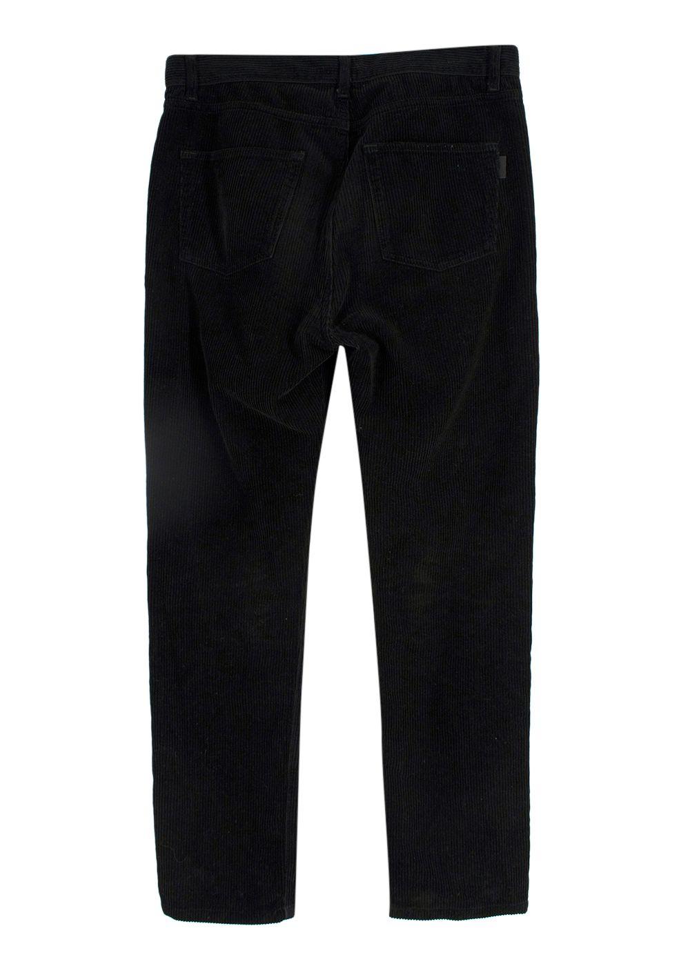 Saint Laurent Black Corduroy Trousers