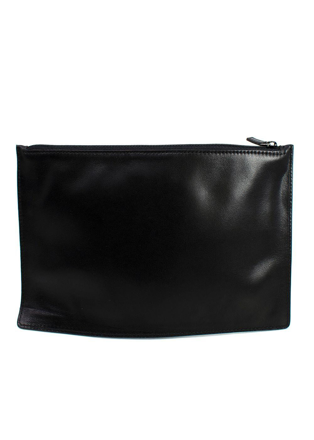 Gucci Vintage Black Leather Pouch