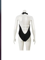 Alexandra Miro Black and White Strap Detail Swimsuit