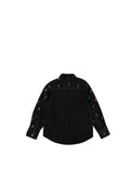 Charcoal Grey Denim Shirt With  Cactus Embroidery
