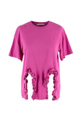 Christopher Kane Pink Ruffle Trim T-Shirt