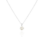 White Gold Round Brilliant Cut Diamond Pendant Necklace 1.50ct