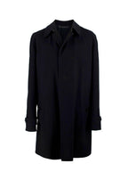Ermenegildo Zegna Navy Longline Wool Coat