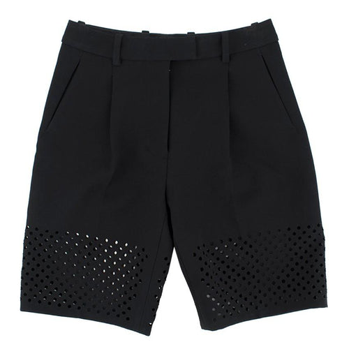 3.1 Phillip Lim Black Lasercut Bermuda Shorts