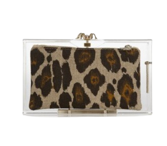 Charlotte Olympia Transparent Perspex Pandora Classic Clutch