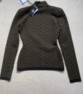Khaki Monogram Stretch Knit Jumper