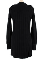 Derek Lam Black Ribbed Knitted Longline Cardigan