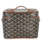 Goyard Gold Black Goyardine Canvas Muse Vanity Case