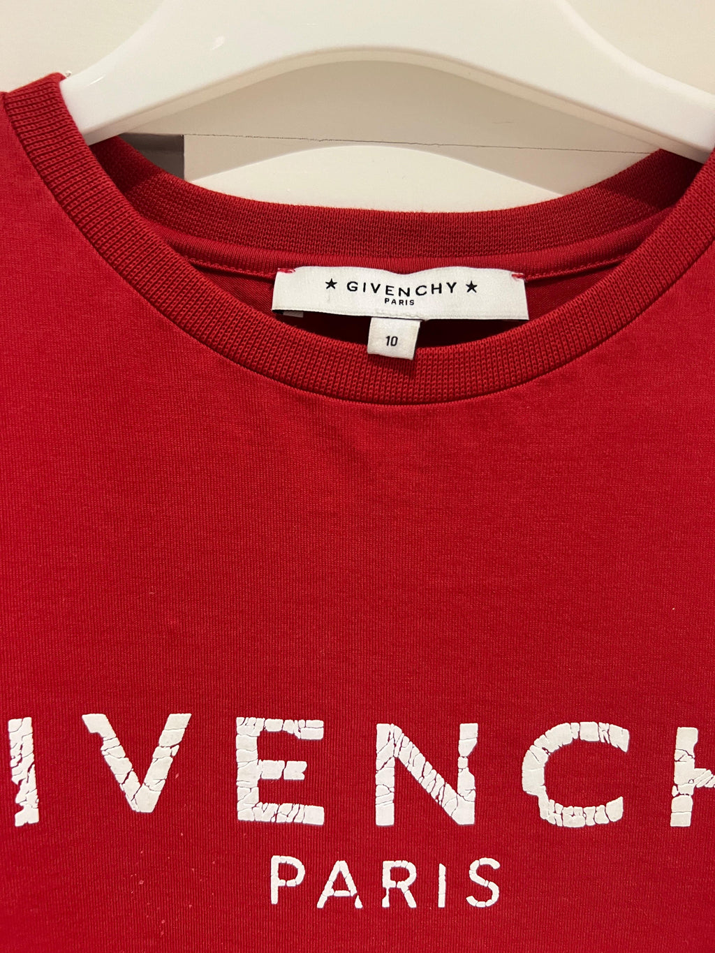 Kids 10Y Red Logo Print T-shirt