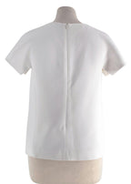 Giambattista Valli White Viscose Top with Cap Sleeves