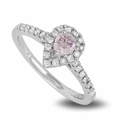18ct White Gold Diamond Engagement ring  - Size 51