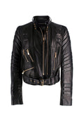 Alexandre Vauthier Black Leather Biker Jacket