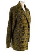 Bottega Veneta Yellow & Black Marl Knit Cardigan