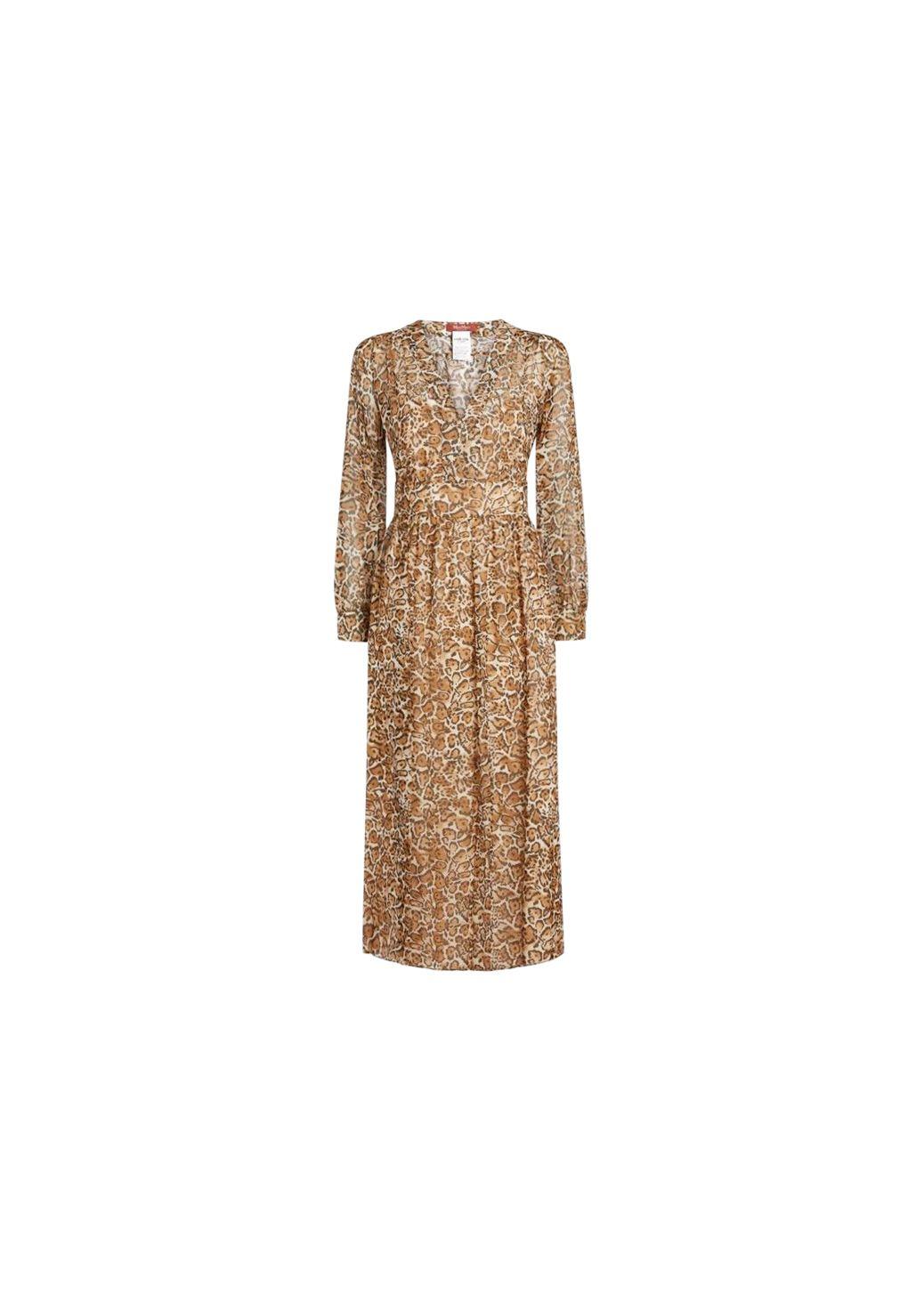 Geneve Leopard Silk Dress