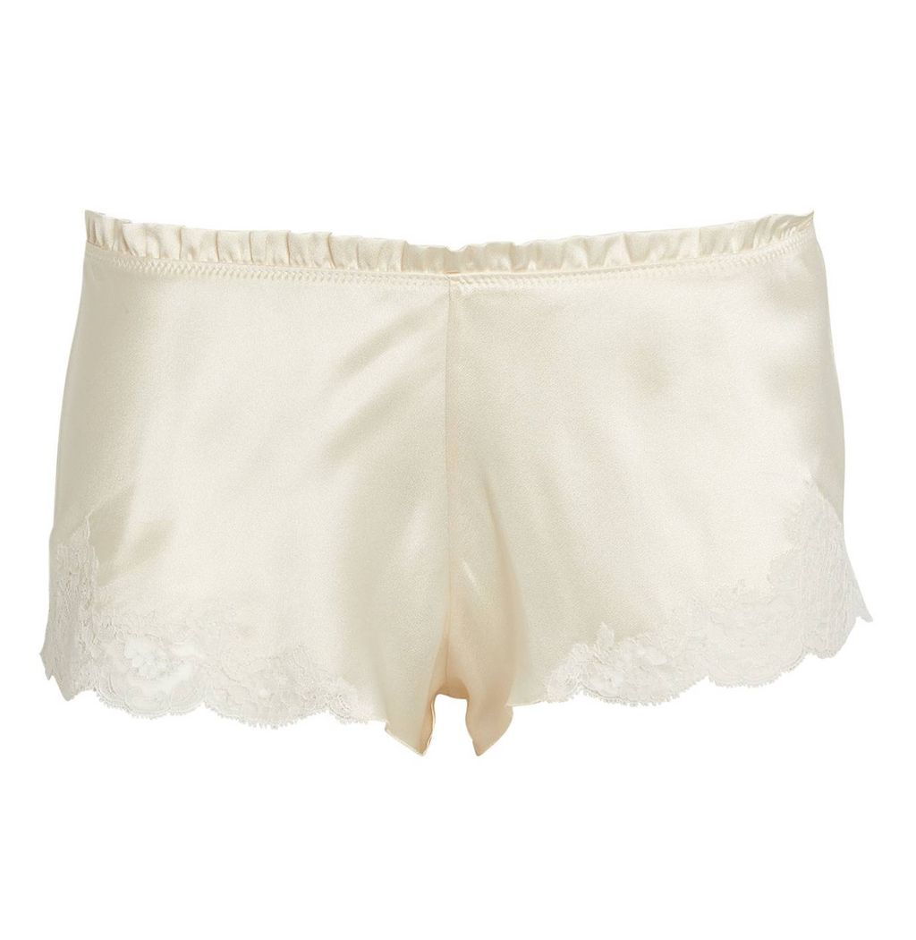 Carine Gilson Calais-Caudry Lace-Trim Silk shorts
