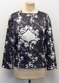 Michael Van Der Ham Printed Crepe Top