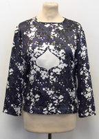 Michael Van Der Ham Printed Crepe Top
