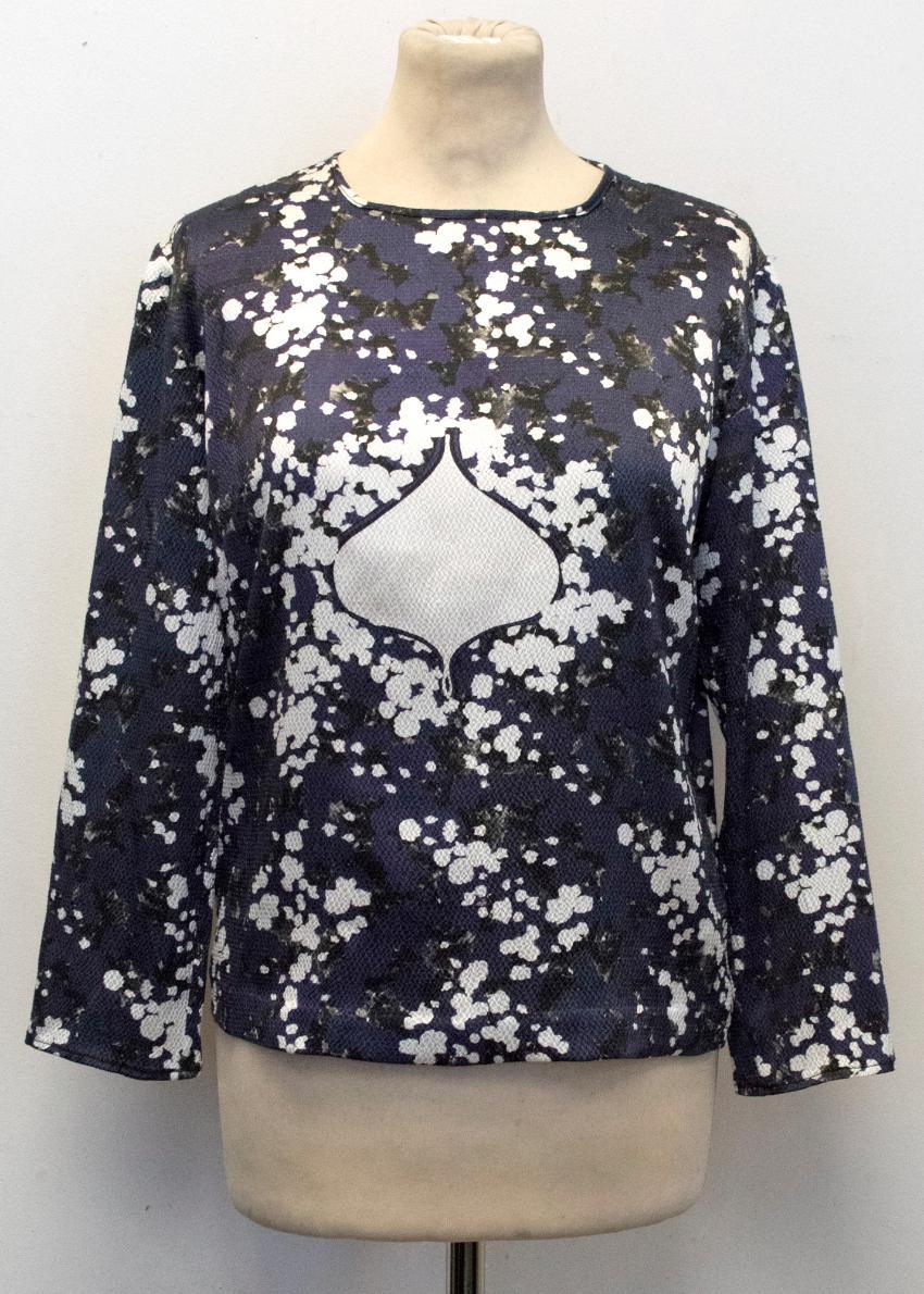 Michael Van Der Ham Printed Crepe Top
