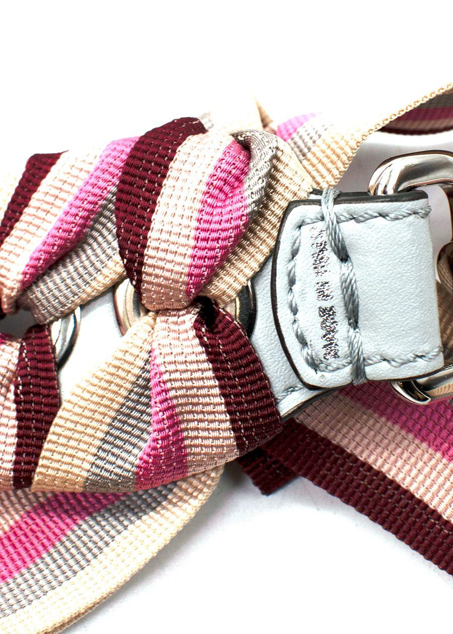 Striped Lace-Up Shoulder Strap