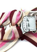 Striped Lace-Up Shoulder Strap