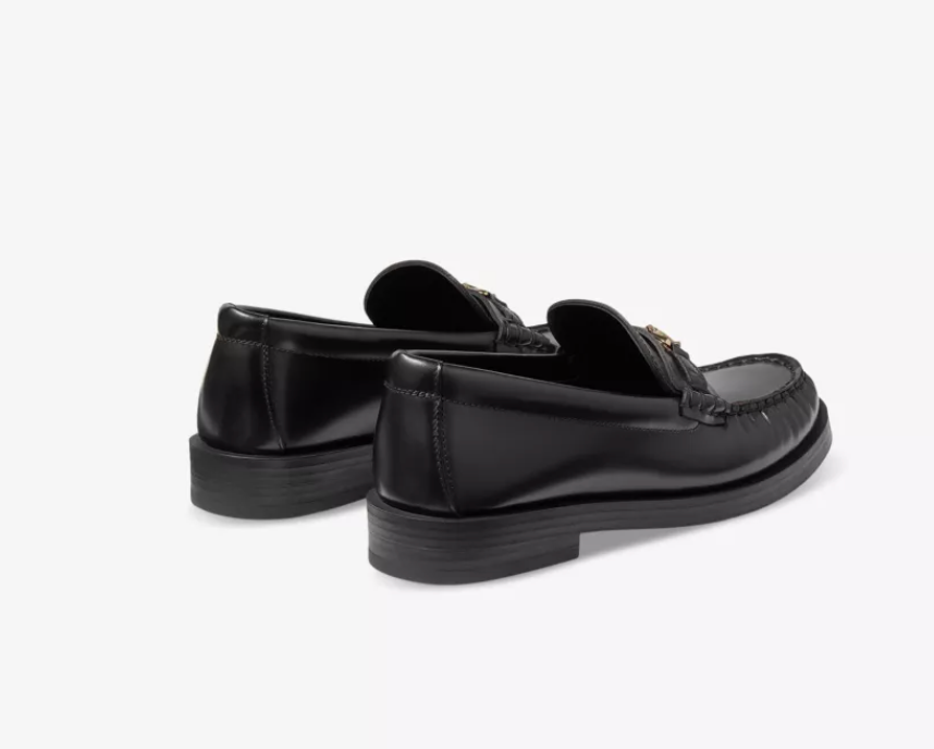 Jimmy Choo Addie Logo-Plaque Leather Loafers