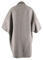 MaxMara Studio Grey Short Sleeve Wool Peacoat
