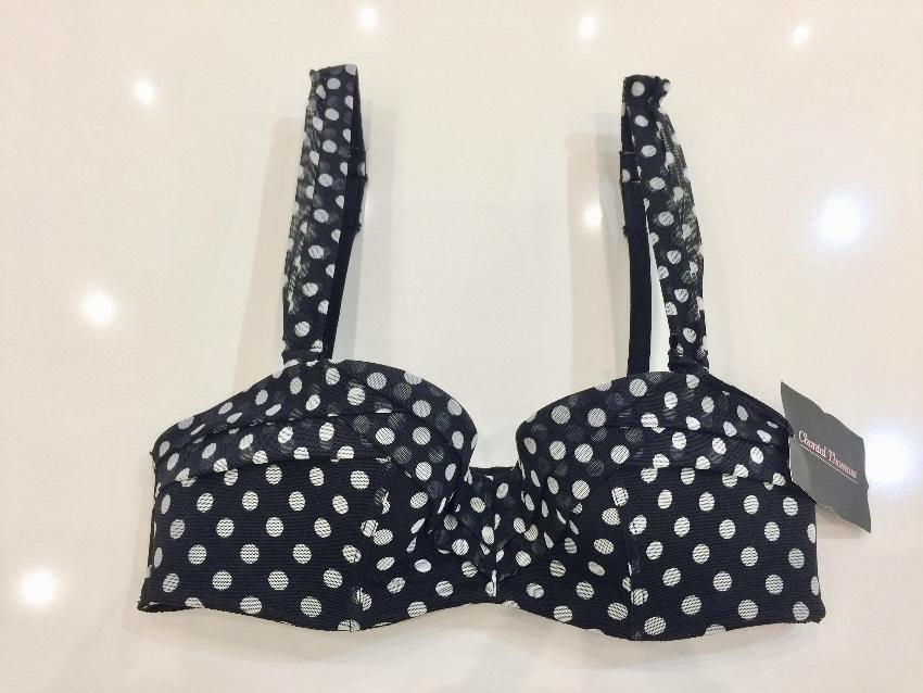 Chantal Thomass Polka Dot Tulle Strapless Bra & Brief Set