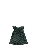Black & Green Leaf Print Cotton Tunic Dress