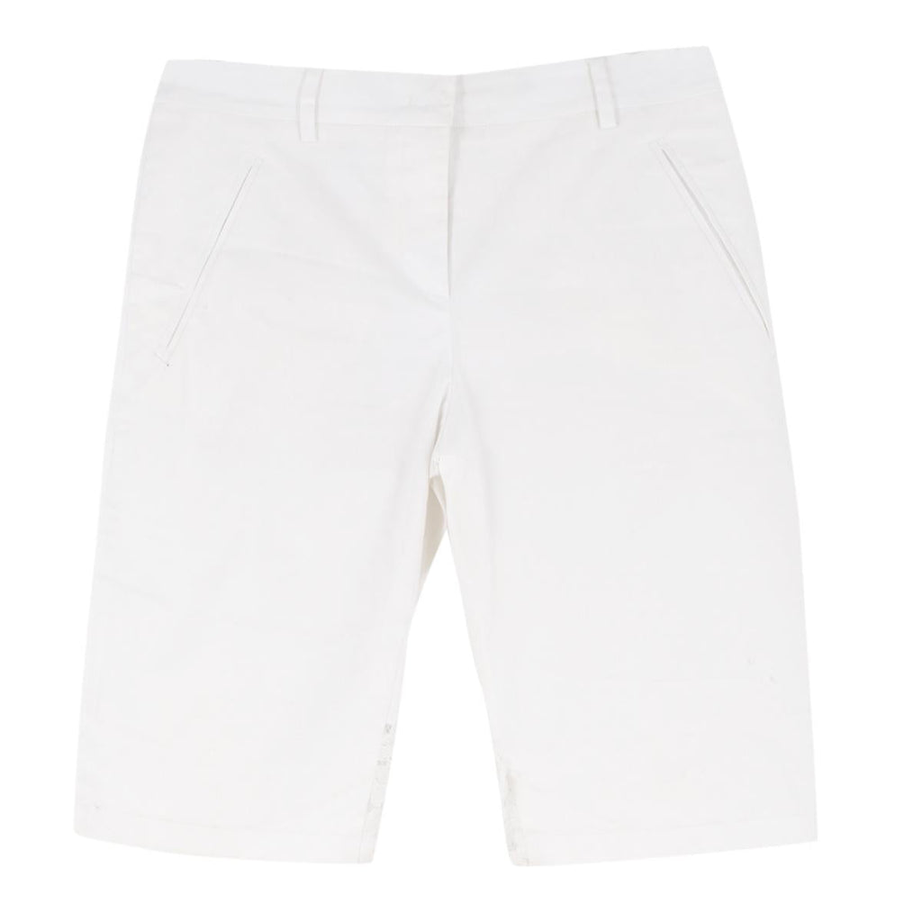 No.21 White Capri Shorts with Lace Detailing