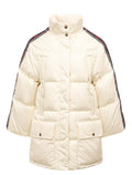Gucci Ecru Logo Detail Padded Coat