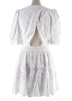 Maje White Rayanette A Line Eyelet Dress