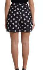 Dolce & Gabbana Black Logo Printed Padded Shorts