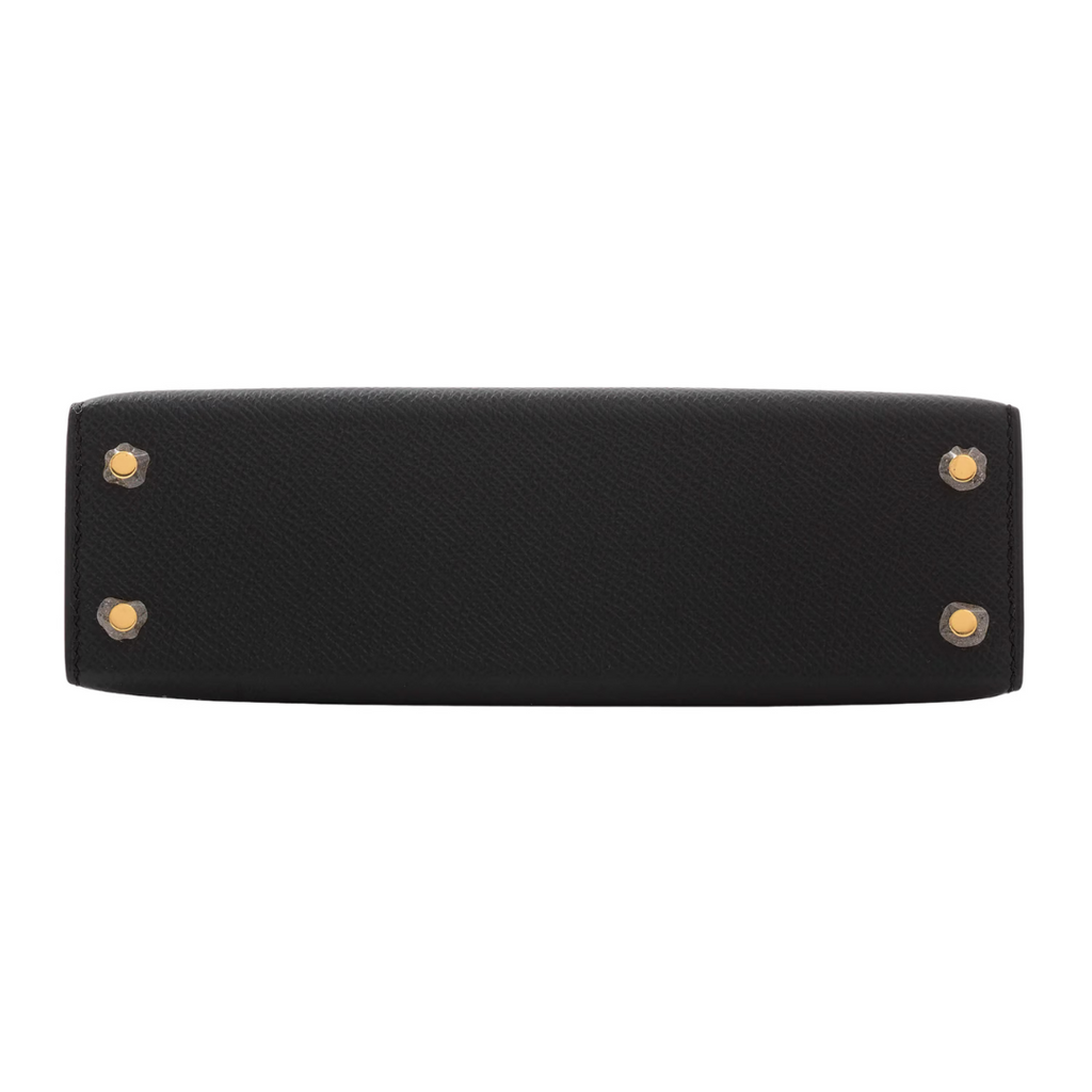 Hermès Kelly 20cm Epsom Sellier Noir Gold Hardware