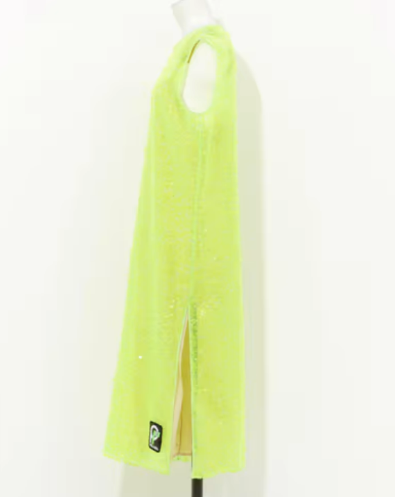 Neon Sequin Embellished Midi Dress