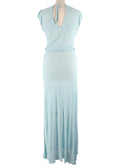 Melissa Odabash Light Blue Fine Knit Beach Cover Up Maxi Dress