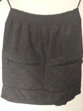 Quilted CC Logo Silk Skirt