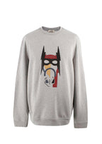 Hermes Grey Crewneck Jumper with Leather Detailing
