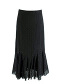 RAEY Black Broidery Anglaise Midi Skirt