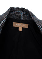 Michael Kors Grey Check Wool Single Breasted Blazer