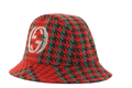Gucci Red Tweed Fedora Hat