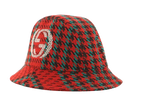 Gucci Red Tweed Fedora Hat