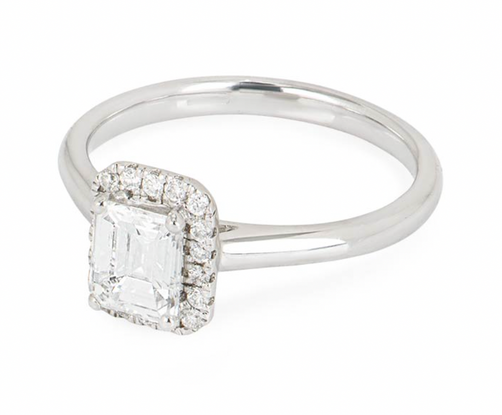 18ct White Gold Engagement Ring - Size 52