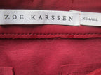 Zoe Karssen Red Star Embossed Goatskin Mini Skirt