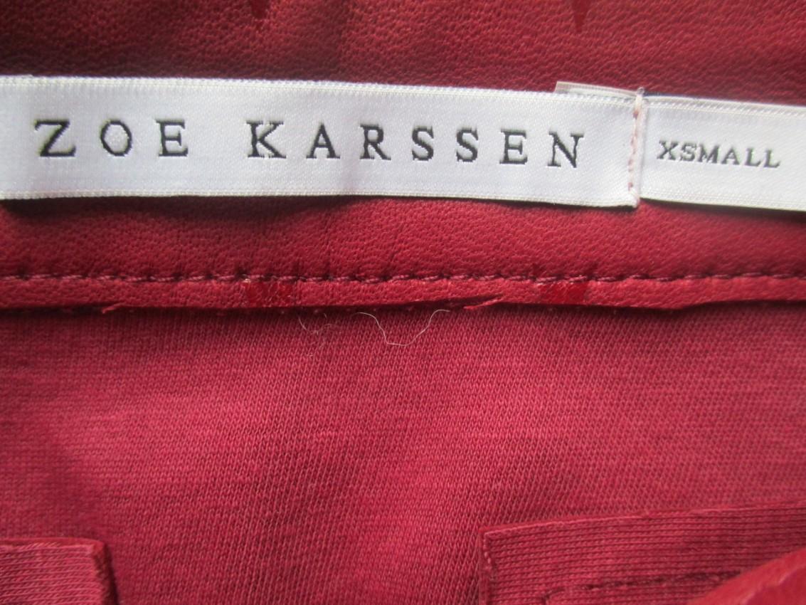 Zoe Karssen Red Star Embossed Goatskin Mini Skirt