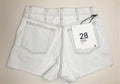 Re/Done light wash double needle western shorts
